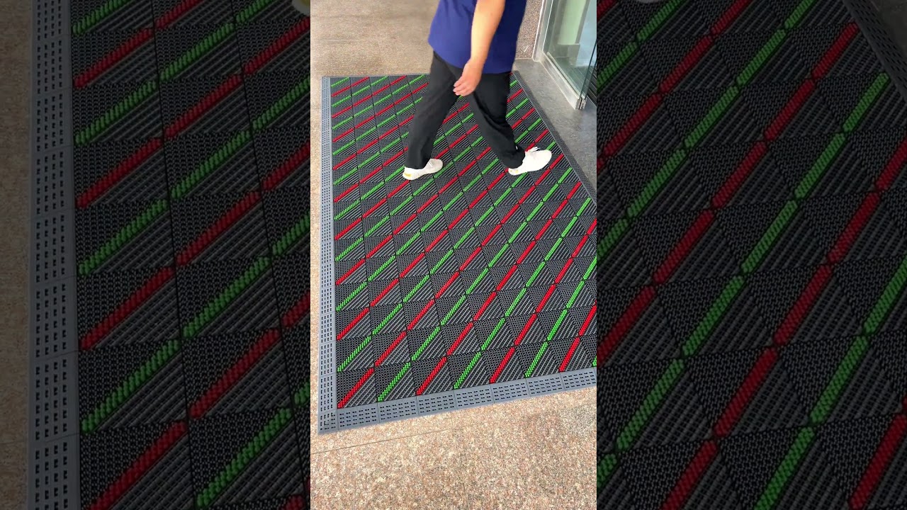 Modular Entrance Matting In Action At A Busy Commercial Entrance!