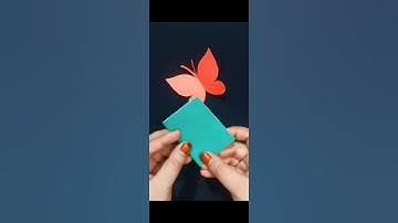 How To Make Paper Butterfly Easy| Double Layer Butterfly Making | Beautiful Paper Butterfly #shorts