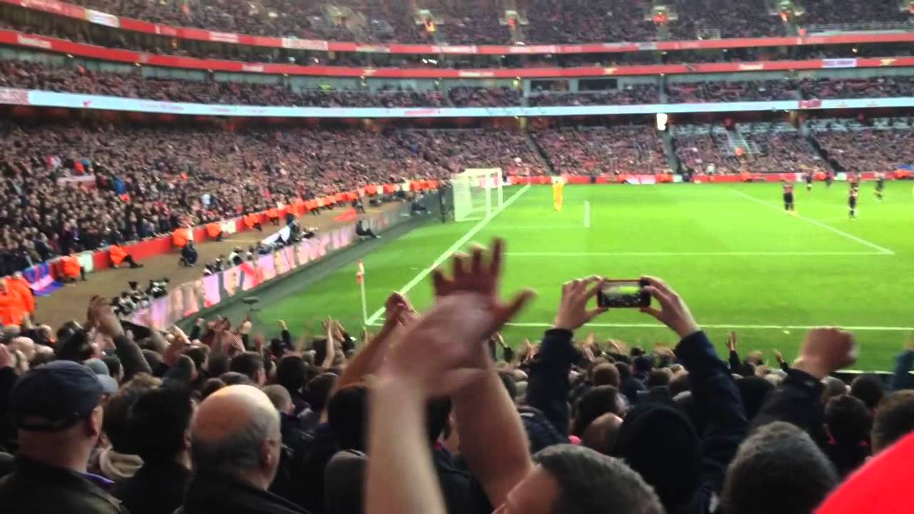 Crystal Palace Fans Singing at Arsenal (2/2/14) - YouTube