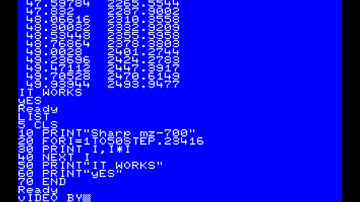Sharp MZ-700 [BASIC test] (1982)