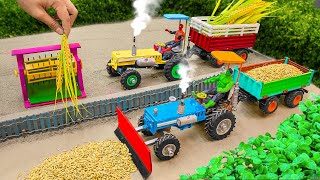 Diy tractor making mini threshing machine project | New agricultural machine | @sanocreator