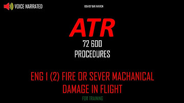 ATR 72 600 - In Flight Engine Fire Procedure