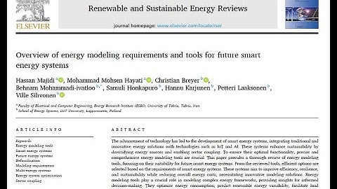 Modelling Our Smart Energy Future - Overview on Energy System Modelling Tools