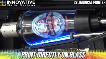 Digital Printing on Glass with a UV Rotary Printer - Revolution 360T