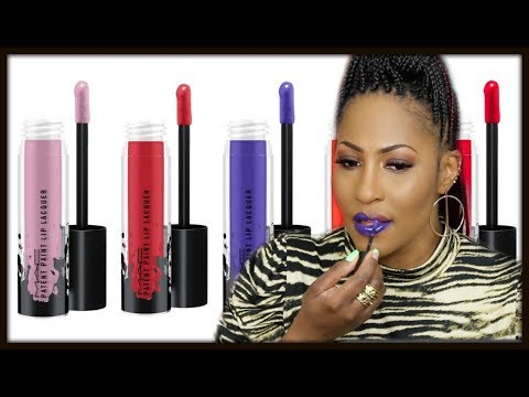 m.a.c patent paint lip lacquer NEW MAC PATENT PAINT LIP LACQUERS!!! ALL SHADES SWATCHED!! main image 1