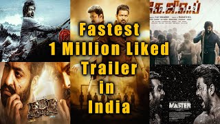Fastest 1 Million Liked Trailer / Teaser in India  | Bigil | Leo | RRR | KGF2