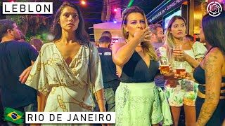 🇧🇷 Rio de Janeiro Nightlife in Summer: LEBLON DISTRICT | Brazil 【4K】2022
