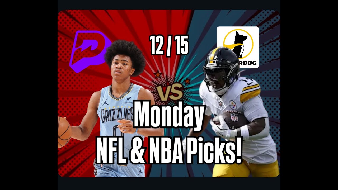 Best NFL & NBA Picks Today! PrizePicks, Underdog, ParlayPlay and Sleeper! Monday, December 15th.