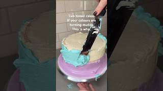 How to Make a Two-Tone Buttercream Cake (Easy Tutorial) xx #cakesbysi #cakedecoratingtips