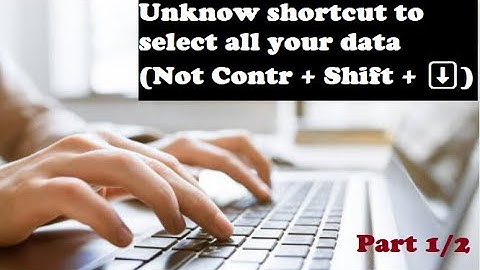 025. How to Select all Data In EXCEL Shortcut - FORGET Control + Shift + Down (1/2)