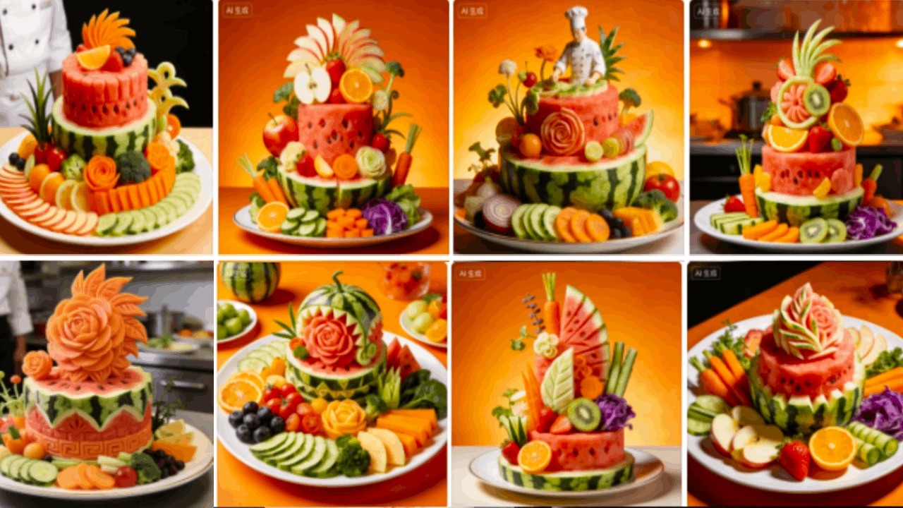 A Beautiful And Delicious Watermelon Cake, Made Entirely Of Fruit. Do You Like It?