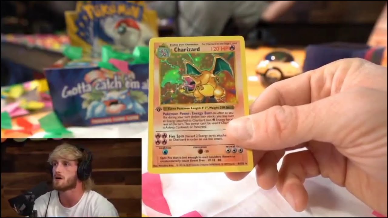 LOGAN PAUL PULLED EARLY CHARIZARD FROM 2nd PACK IN THE MILLION $ POKEMON BOX