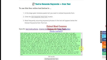 Create/Generate Keywords 🗝 from Text or HTML Code (even if HTML contains CSS, JavaScript or PHP