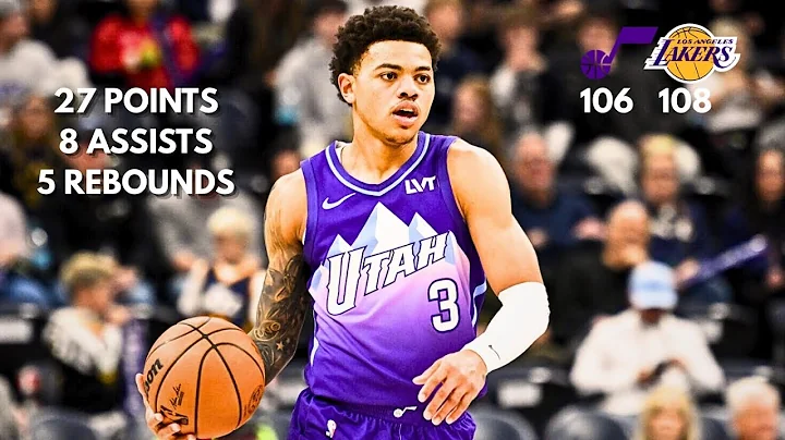 Keyonte George Vs Los Angeles Lakers (November 23, NBA 25/26 Regular Season)