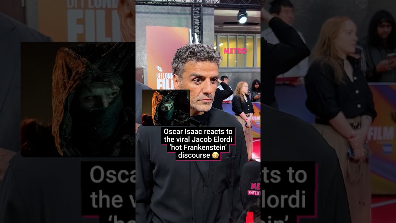 Oscar Isaac reacts to viral Jacob Elordi Hot Frankenstein discourse 🧟‍♂️