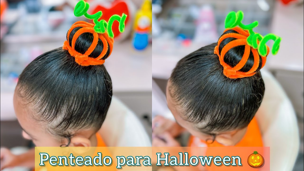 Penteado infantil de Halloween 🎃 children's halloween hairstyle