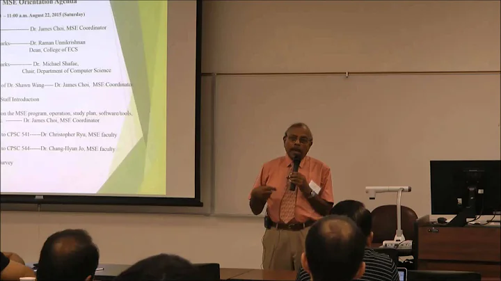 MSE Orientation Fall 2015-Opening Remarks by Dr. R...