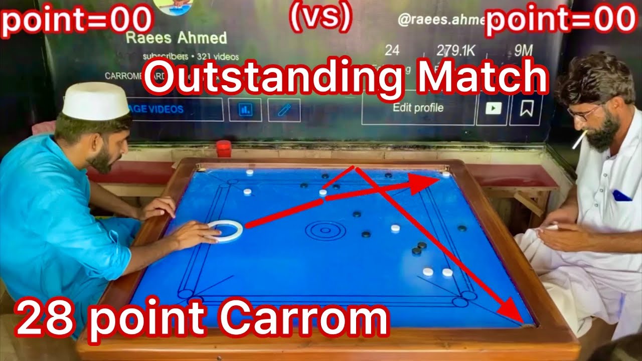 CARROM 28.point🤔Outstanding game unbelievable huge match sensational movement@raeesahmed007 @MrBeast
