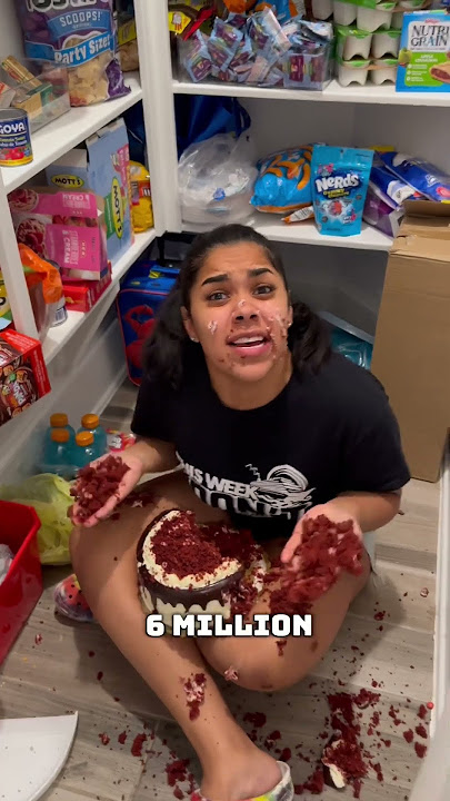 Dad and son find mom eating the cake that was for the party #shorts