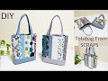 端切れが大活躍するトートバッグ,How To Make Totebag Using Scraps, Easy Sewing Tutorials,Diy