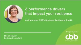 Six performance drivers that impact your resilience | Business models - Business Resilience Toolkit