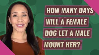 How many days will a female dog let a male mount her?