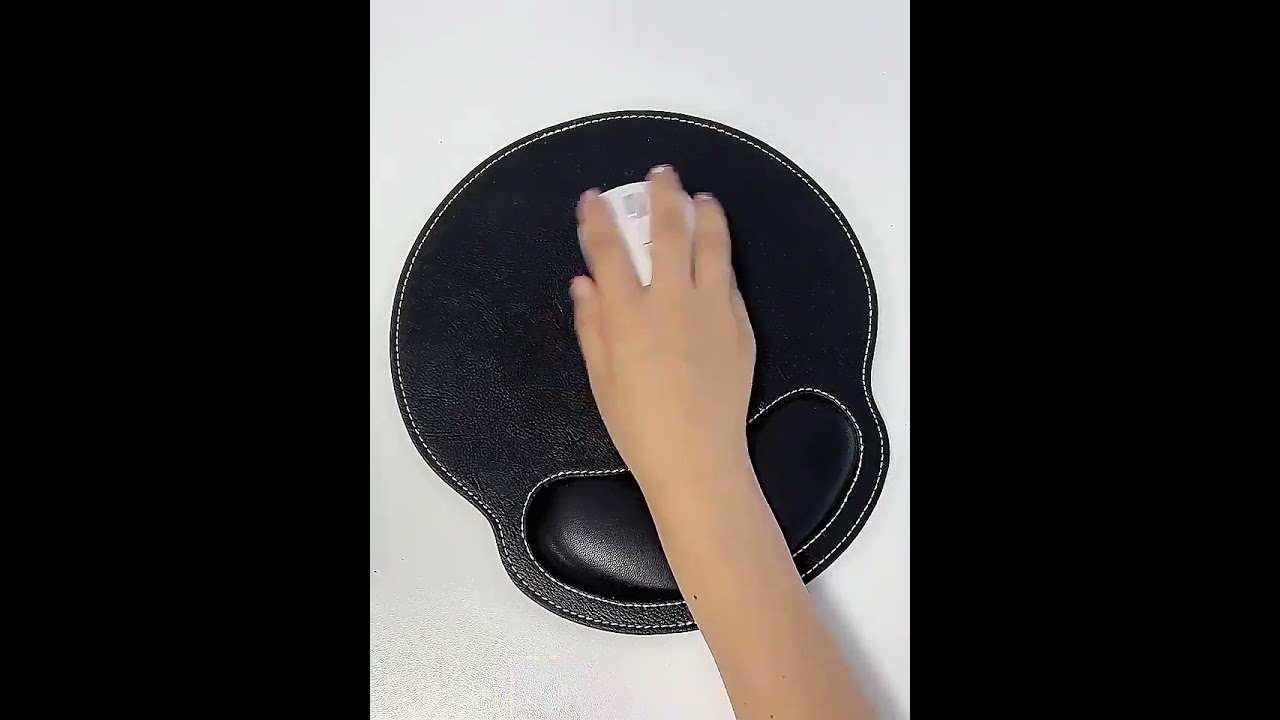 Custom Mouse Pad With Wrist Support Pu Leather Mouse Pad Ergonomic Memory Foam Wrist Rest