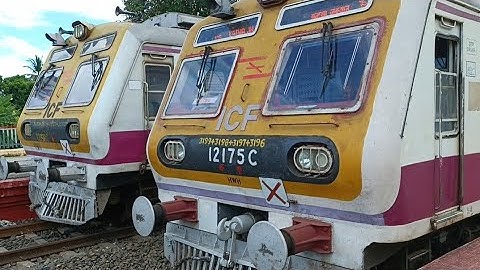 Perfect Crossing : Two ICF Emu Train Perfect Crossing at Balagarh Station