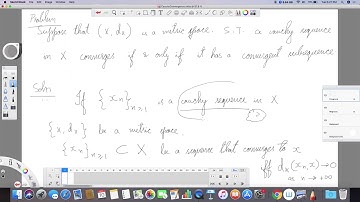 Cauchy sequence has a Convergent subsequence