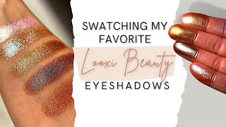 Swatching My 10 Favorite Eyeshadows From Looxi Beauty // Duochromes, Sparkles, & Neutrals!