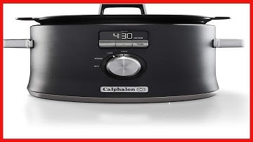 Calphalon Slow Cooker with Digital Timer and Programmable Controls, 5.3 Quarts, Stainless Steel - A