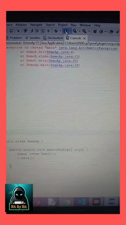 Print stack trace in Java | Bit By Bit | #shorts - YouTube