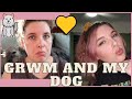 GRWM AND MY DOG | EASY WINGED EYELINER FOR HOODED EYES | I forgot my mascara tho...