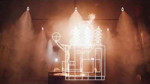 Transformer illustrated fire Ɩ Marioff HI-FOG® water mist fire protection