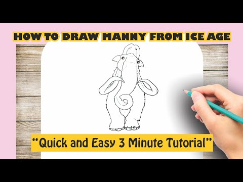 How to Draw Manny From Ice Age