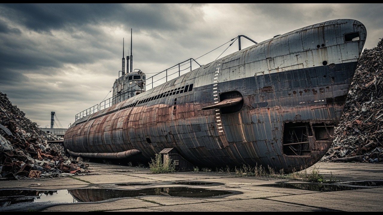 Abandoned Japanese Navy I Type Submarine Found Rusting in Scrap Yard – Full Restoration & Revival Pr