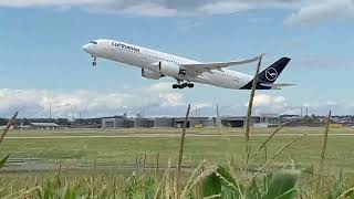 Lufthansa (München) Airbus A350-941 Takeoff from STR to Munich (MUC)