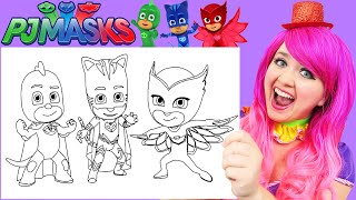 How To Color PJ Masks | Crayons