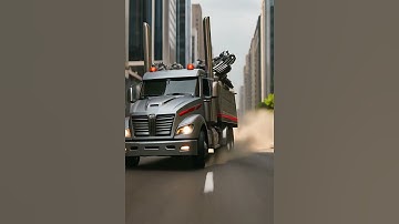 Massive Robot transforms to semi truck tractor trailer #ai #klingai #veo3 #aivideo #transform