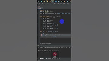 How To Draw Flower with Python | Learn Python😯 | Python Turtle #shorts #python #viralshorts