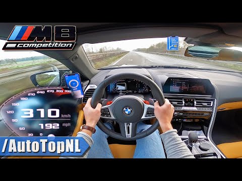 BMW M8 COMPETITION 310km/h TOP SPEED POV on AUTOBAHN (NO SPEED LIMIT) by AutoTopNL