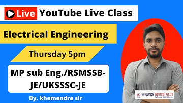 #4 Live Class Thursday 5pm - Electrical Engineering | Objective Practice Set | MP Sub Eng./RSMSSB-JE