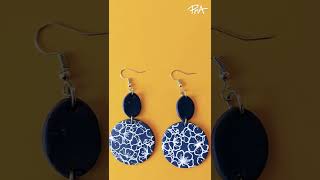 DIY Silkscreen Polymer Clay Earrings Polymer Clay Doodle Earrings Single Silkscreen Layered Technique