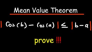 Proving using Mean Value Theorem