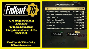 Completing Daily Challenges For September 18, 2024 - Fallout 76 Daily Challenge Guide