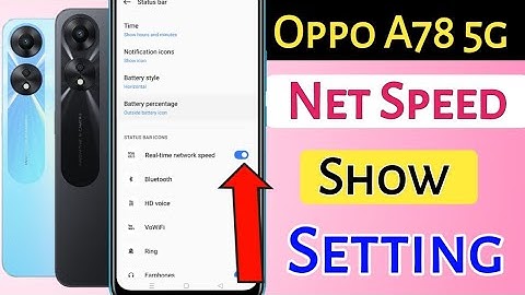 How to show net speed in oppo a78 5g mobile | oppo a78 5g me real time network speed on kaise kare