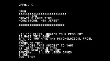 Eliza - (1976) - Apple 1 - example