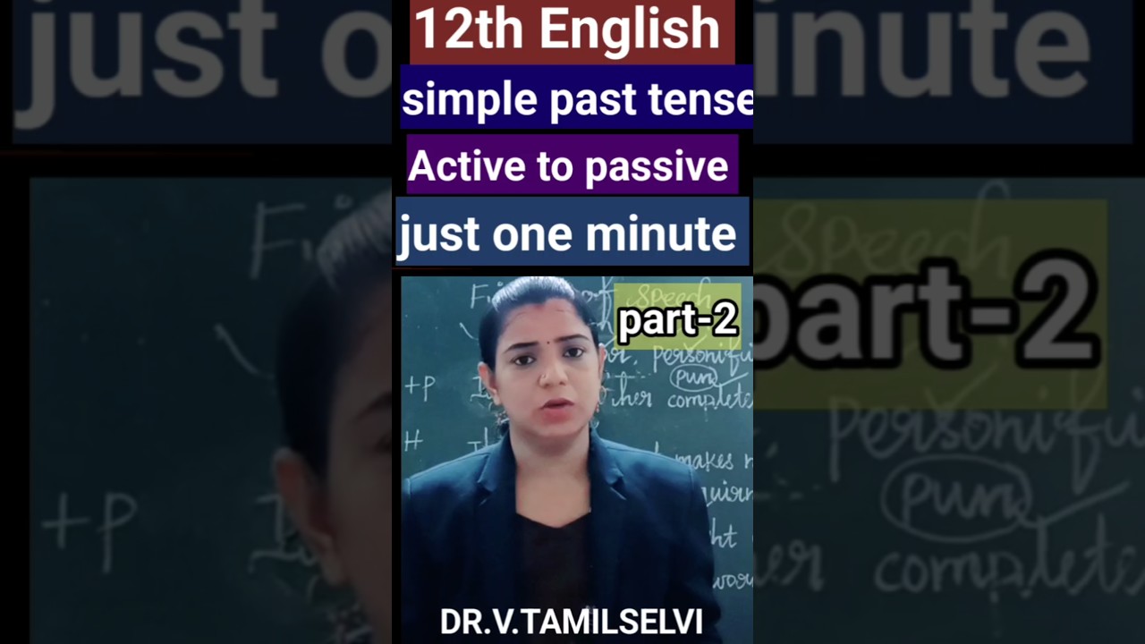 12th English  | simple pasttense/active to passive voiceShortcut | 1-Minute Trick Tamil---✅