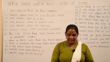 STD 8 ENGLISH UNIT-2 AC- 4 SONG OF SONGS PART-2