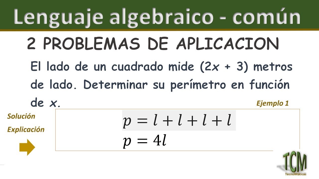 Problemas De Aplicacion Lenguaje Comun Y Lenguaje Algebraico Ejemplo